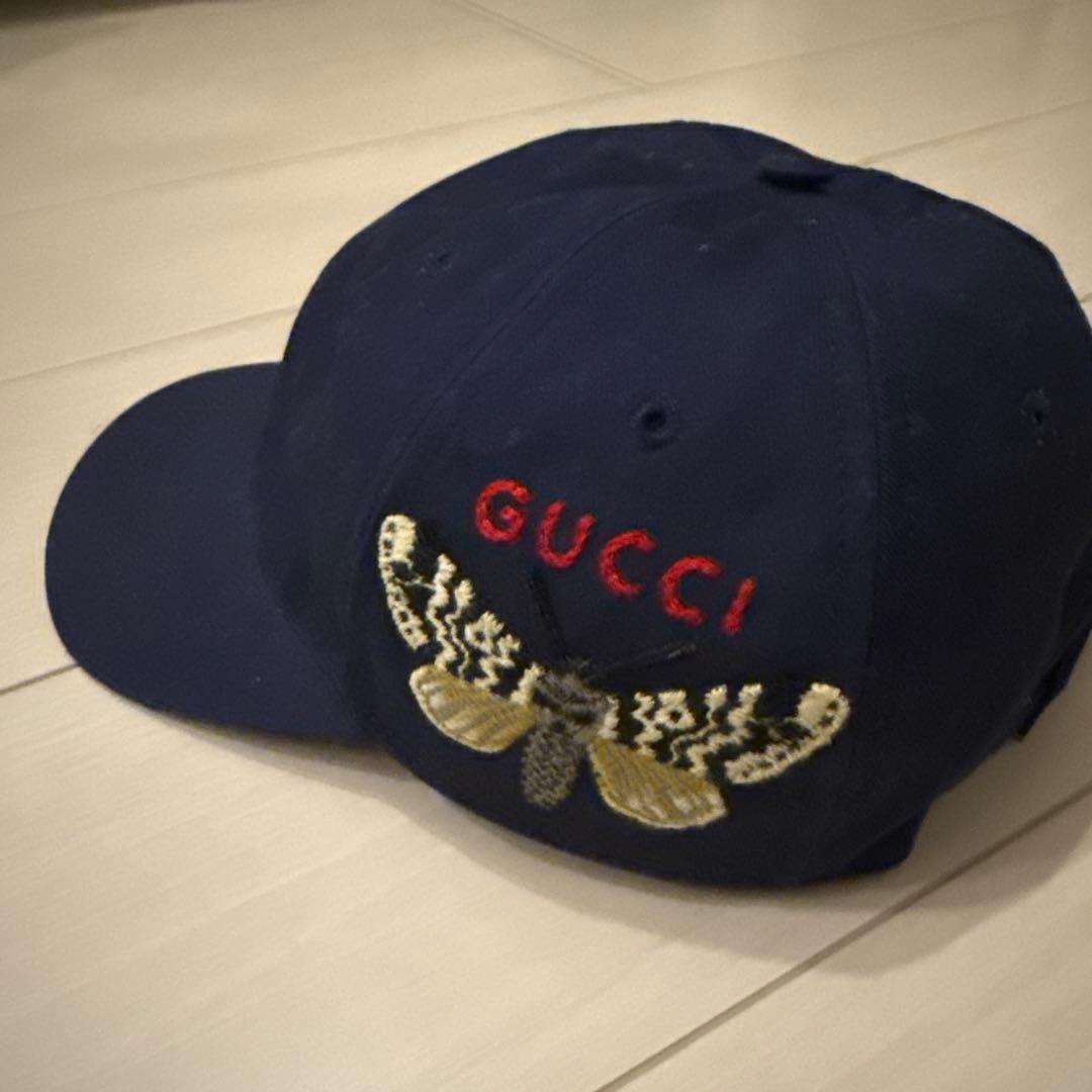 ゆな様専用-GUCCI ネイビー キャップ 保存袋付き 新しい
