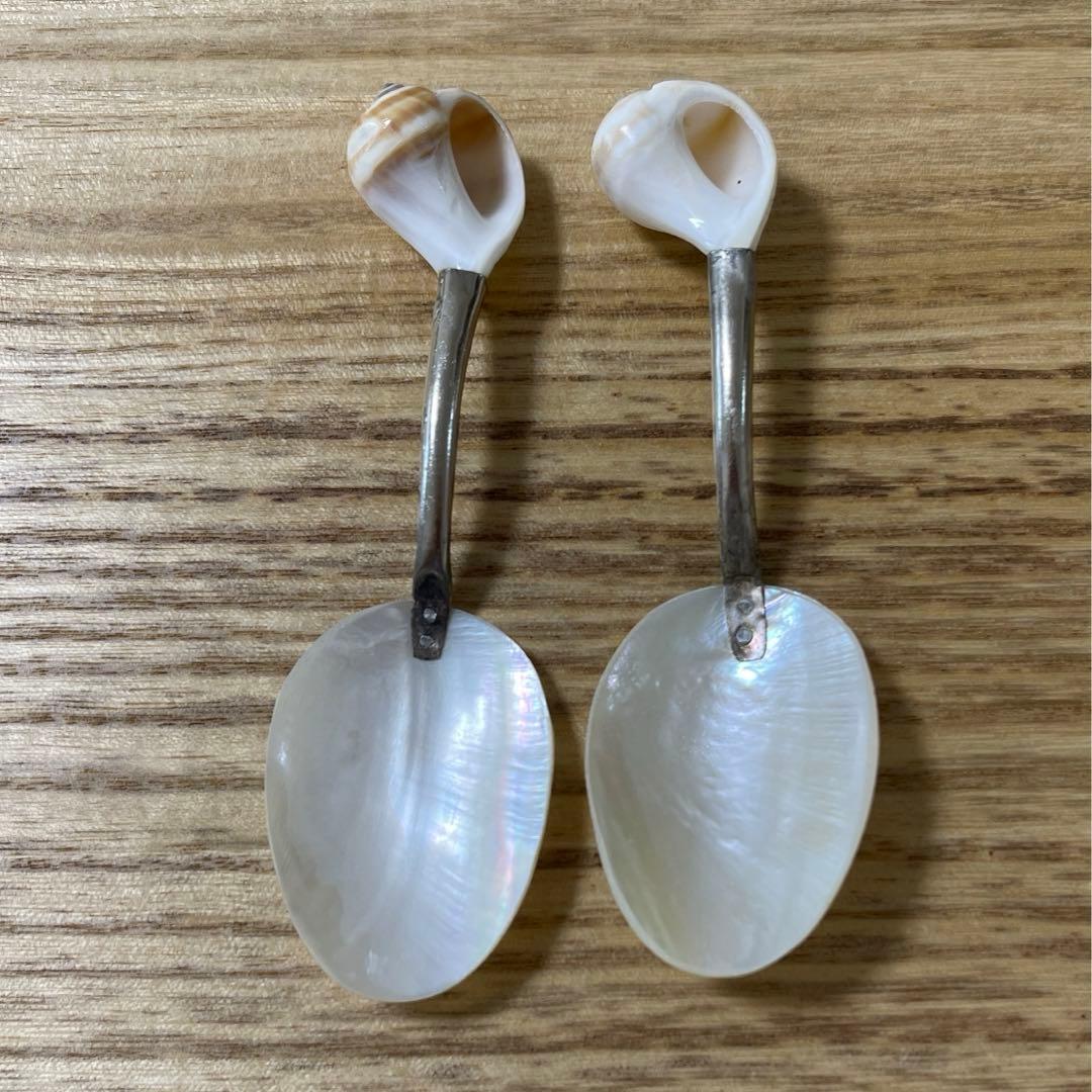 マザーオブパール（白蝶貝） シェルスプーン 2本 - メルカリ