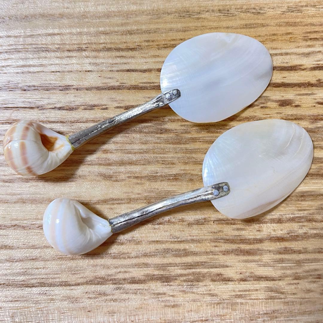 マザーオブパール（白蝶貝） シェルスプーン 2本 - メルカリ