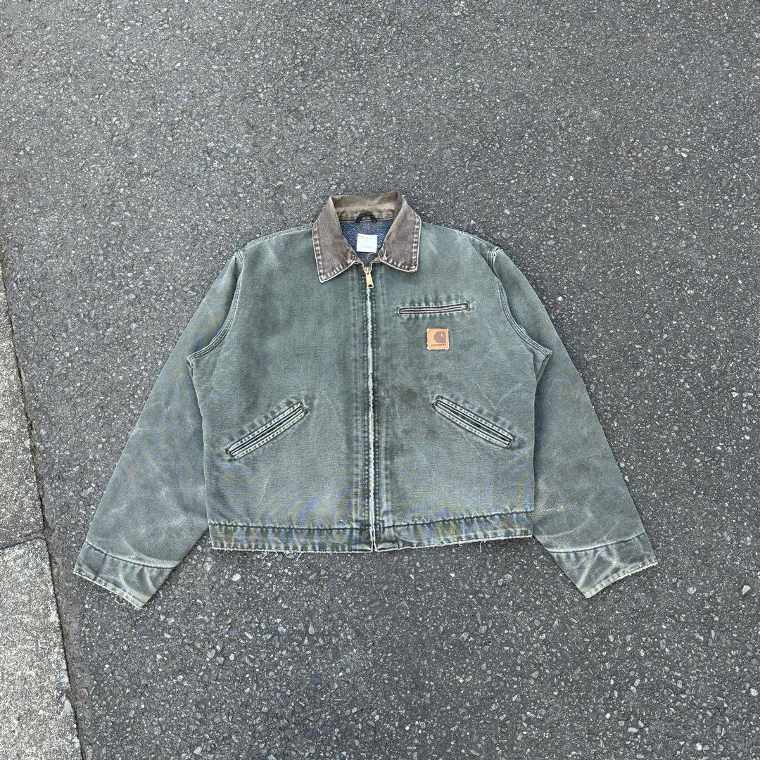 希少 Carhartt/カーハートデトロイトジャケットモスグリーン J97MOS