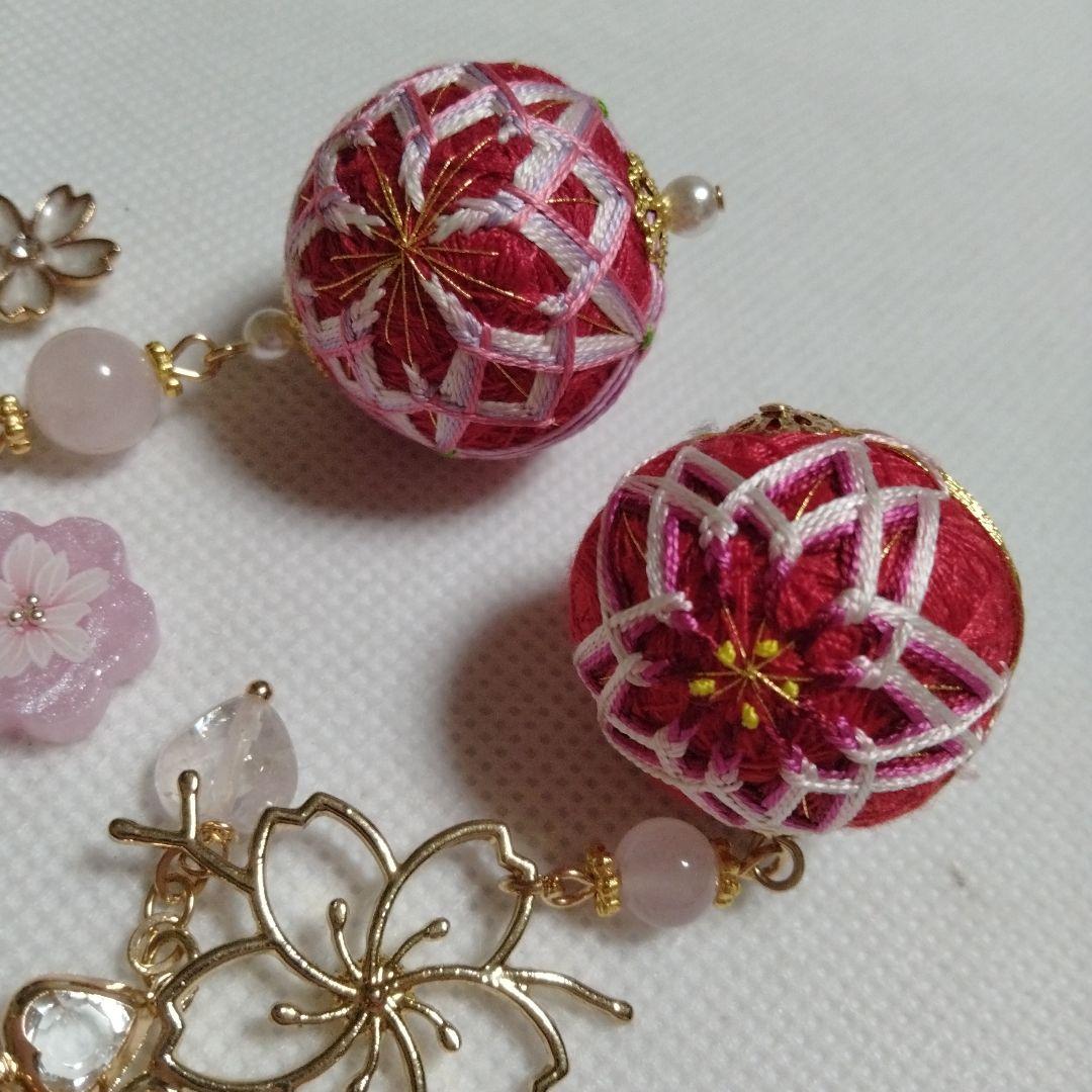 Muriel様専用 絹糸 小さな手まり ストラップ バッグチャーム つるし飾り