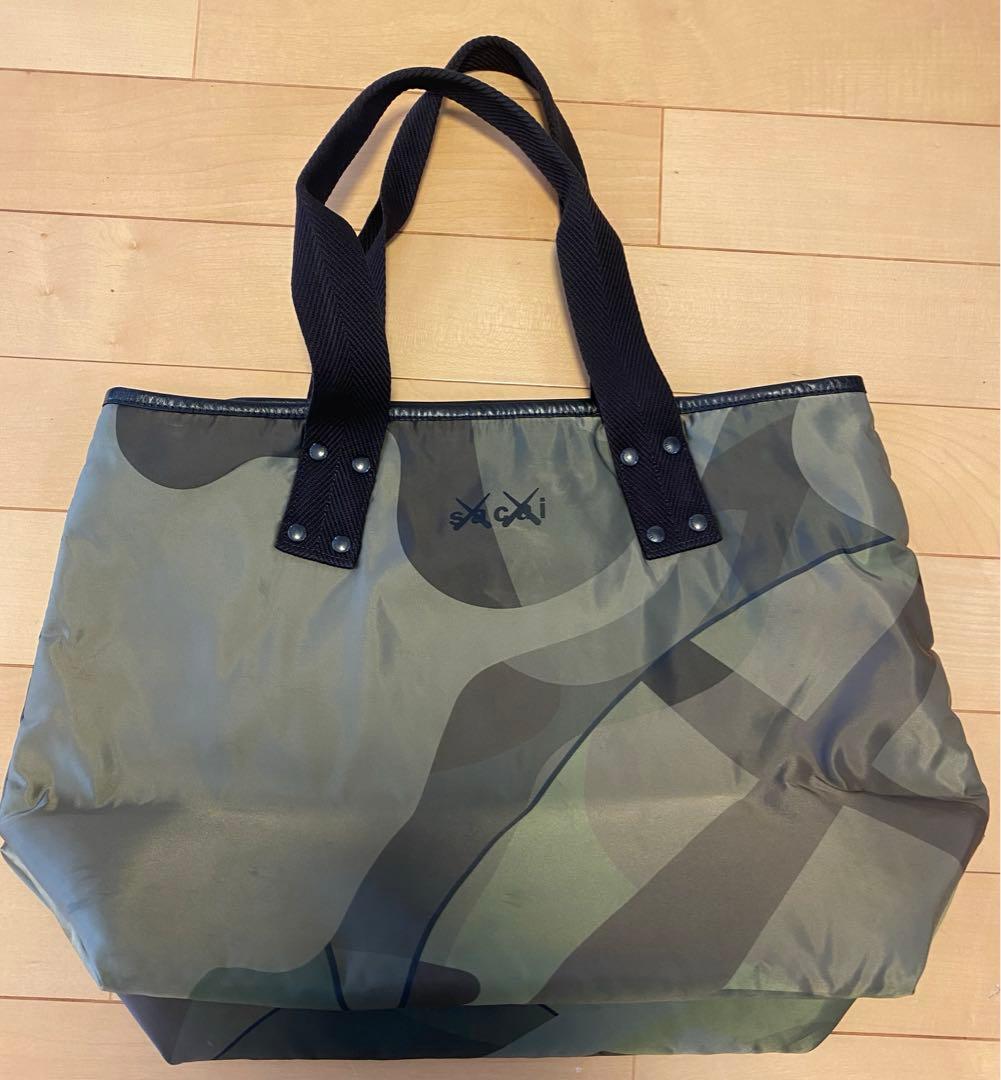 sacai kaws トートバッグバッグカウズ迷彩L