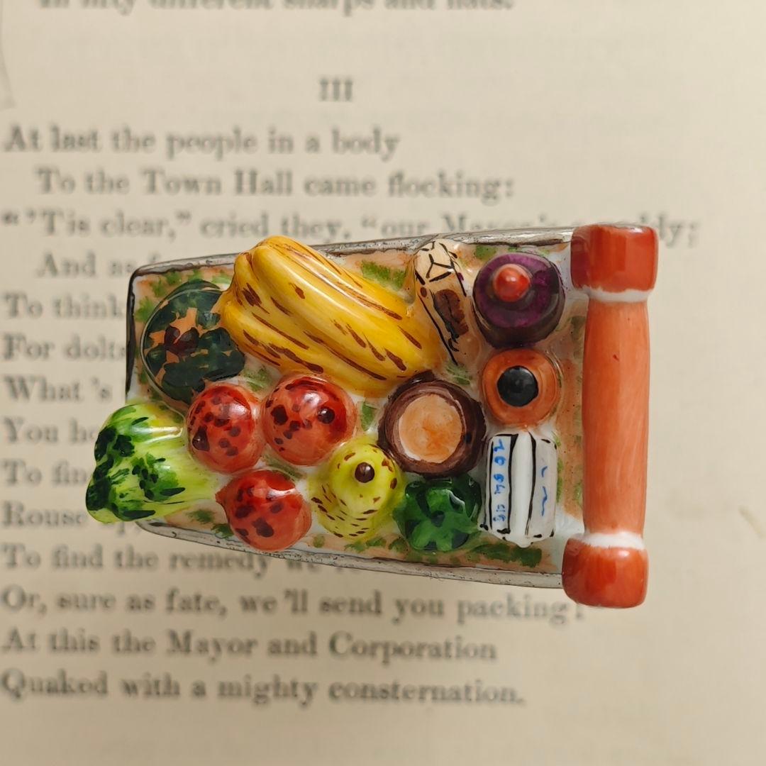 リモージュボックス ショッピングカート フランス製 小物入れ ミニチュア