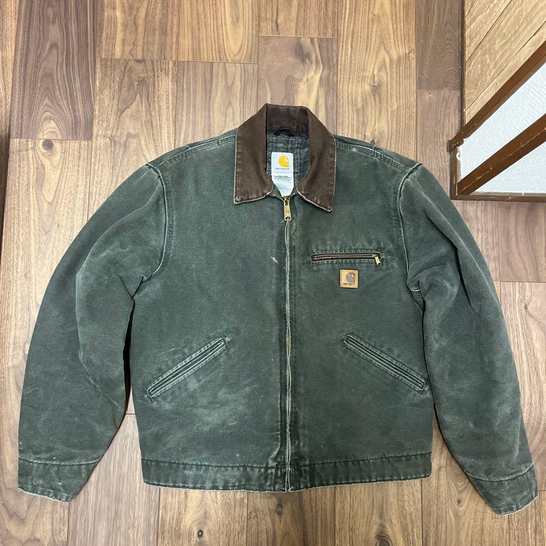 名作！！ carhartt デトロイトジャケット J97 MOS モスグリーン - メルカリ