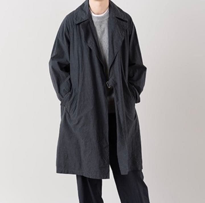 限定価格】 comoli タイロッケンコート ネイビー - メルカリ