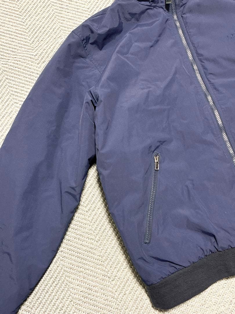 美品 00s L.L.Bean ウォームアップジャケット M ネイビー フリース