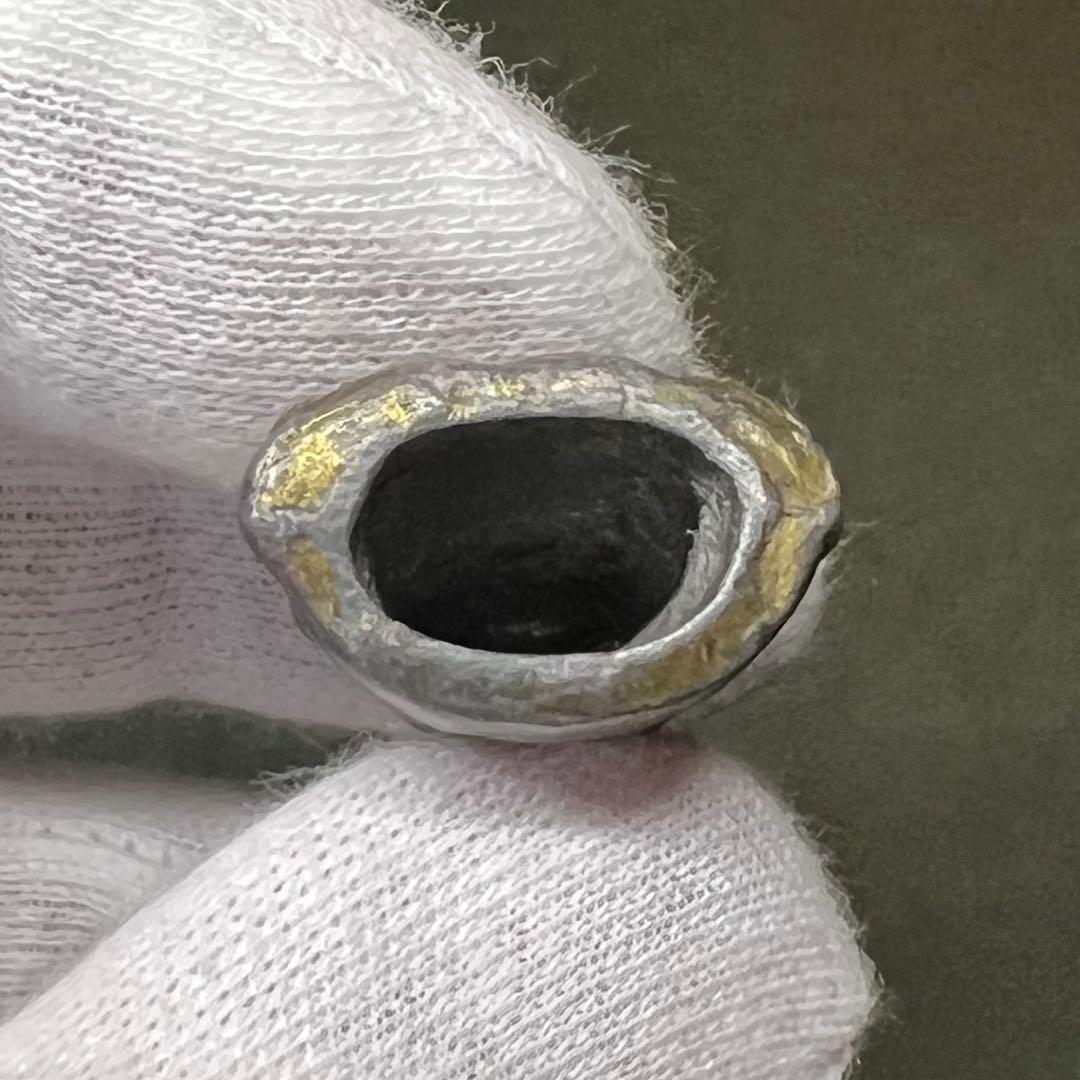 ◎古道具 庵々◎江戸時代後期 古銅製 恵比寿像 懐中仏◎神像豆仏鍍金痕