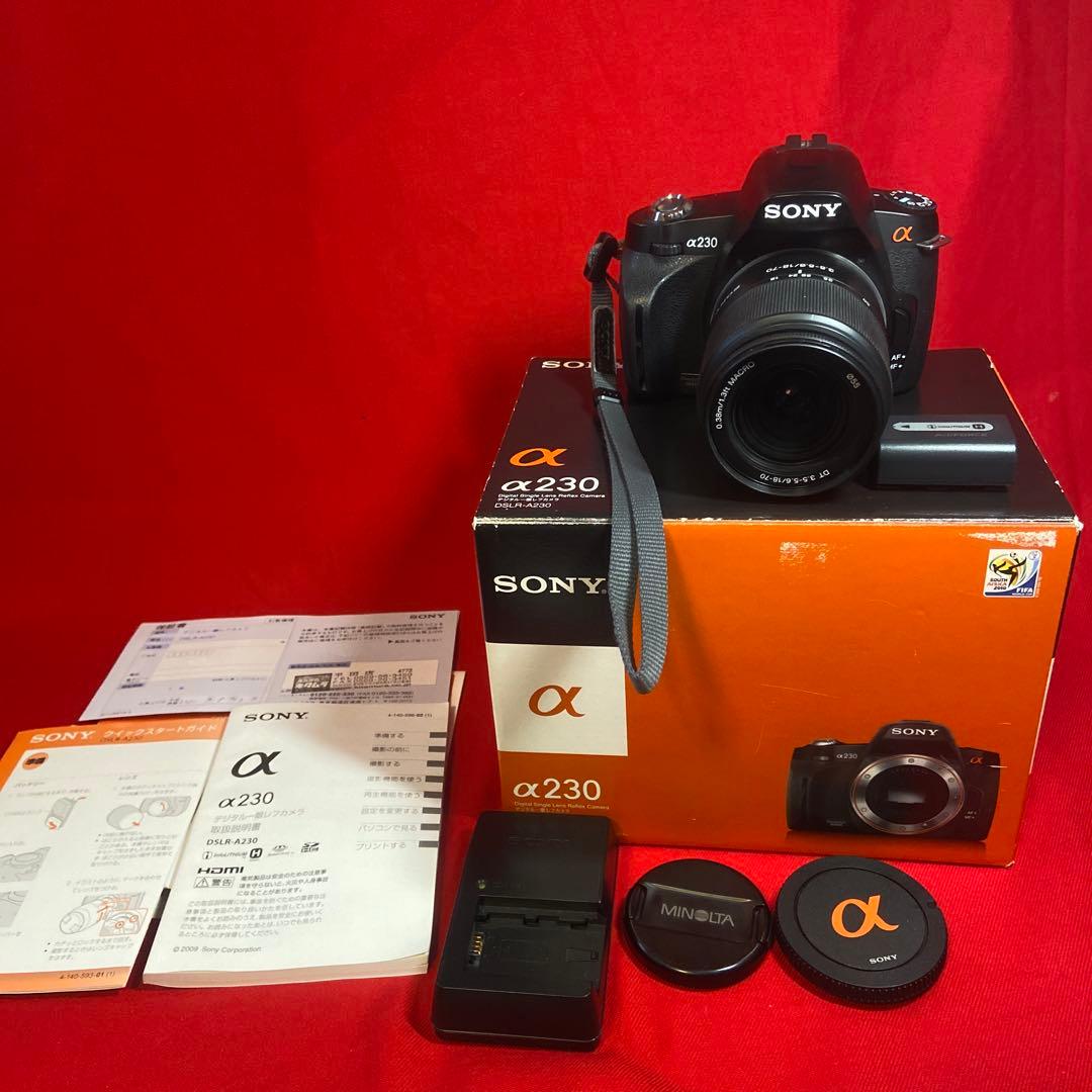 SONY α230 デジタル一眼レフカメラ 本体とレンズ - メルカリ