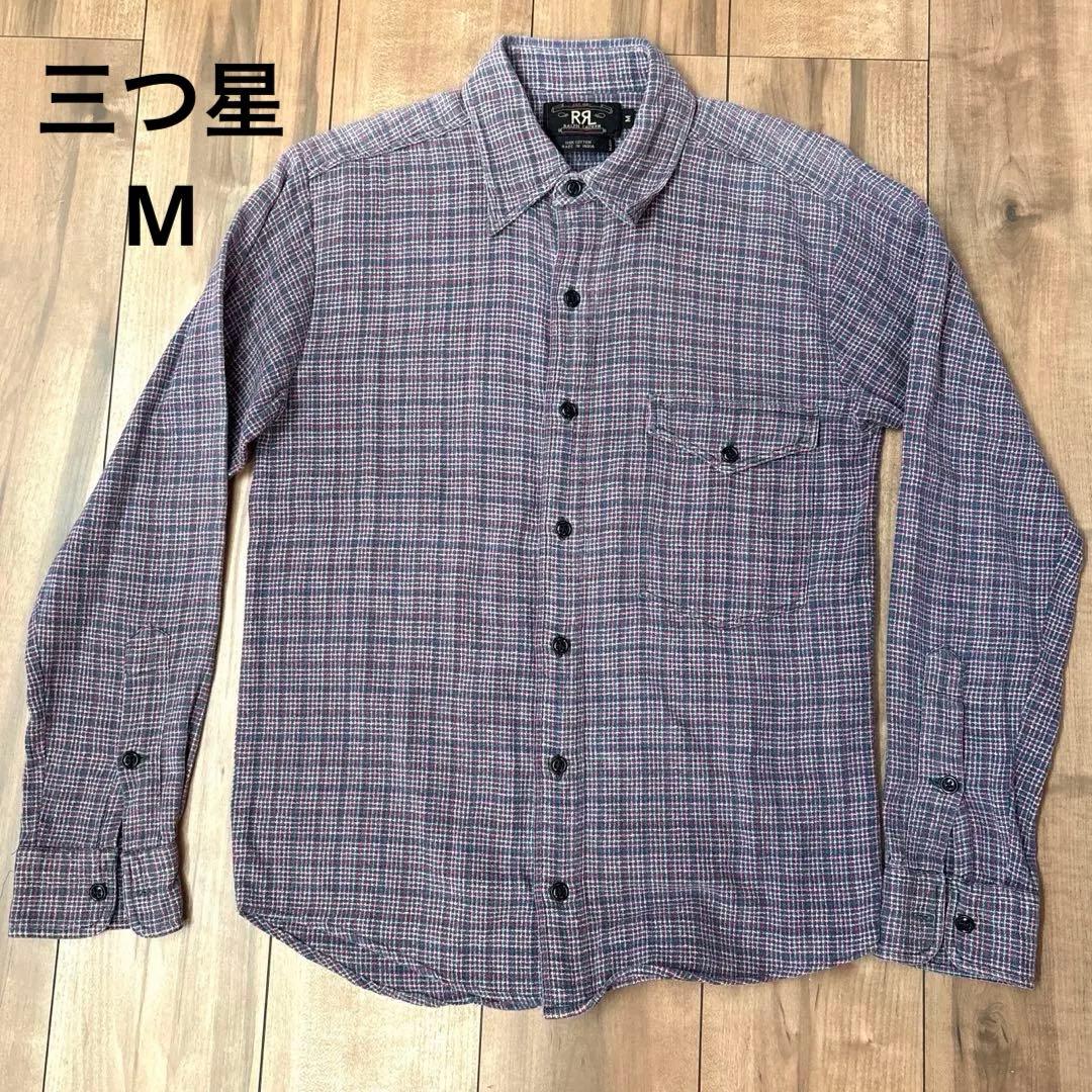 希少】初期三ツ星タグ RRL 90s フランネルシャツ Mサイズ チェック