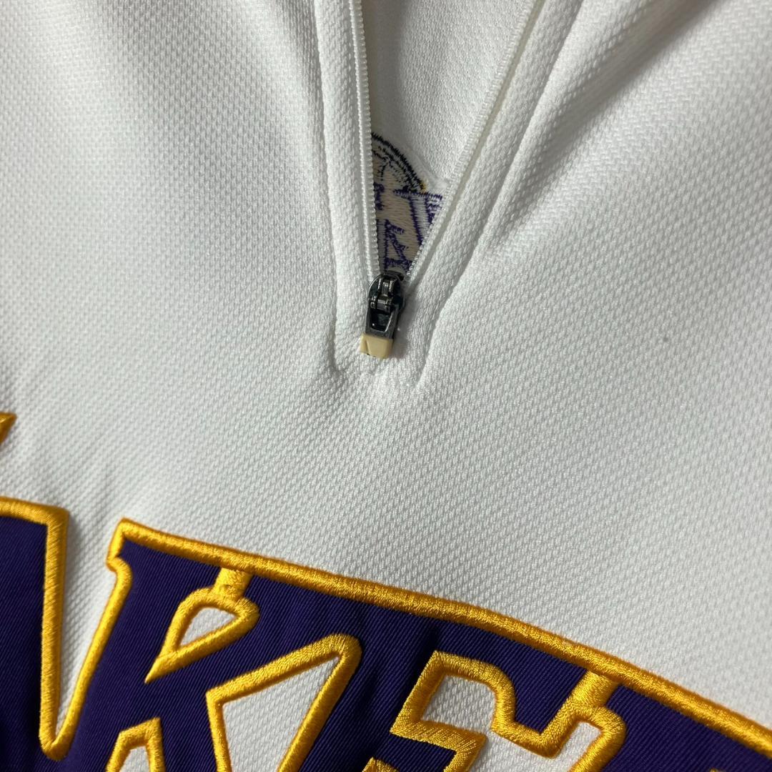 美品 NIKE ナイキ ハーフジップ レイカーズ ウォームアップシャツ XXL