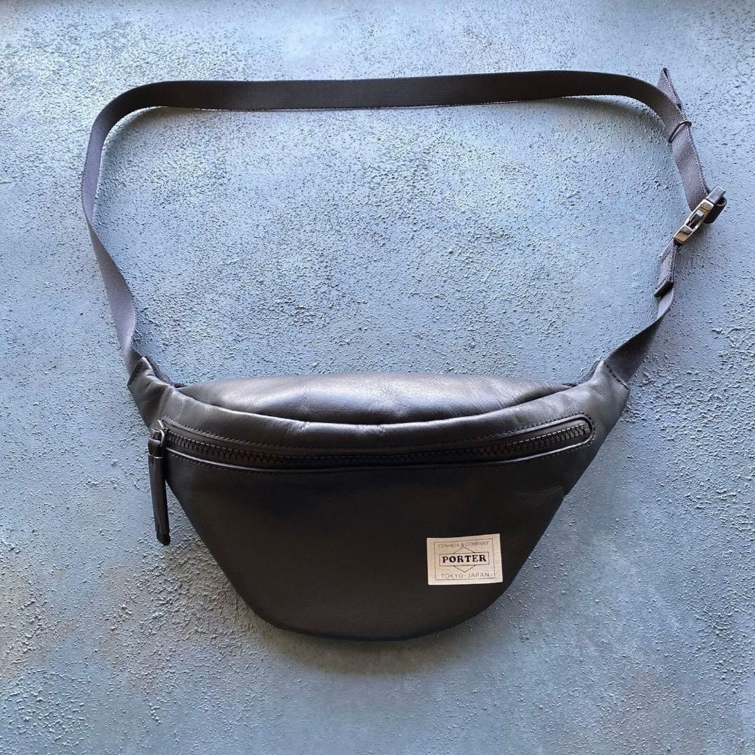 【最終値下げ！】美品！PORTER EASE レザー ウエストバッグ 吉田カバン PORTER ポーター フリースタイル ウエストバッグ 707-07147 吉田カバン