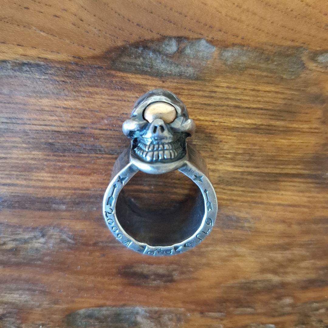 ベ*タ様 ストップライトスカルリング18金目21号 的を絞って生きろ