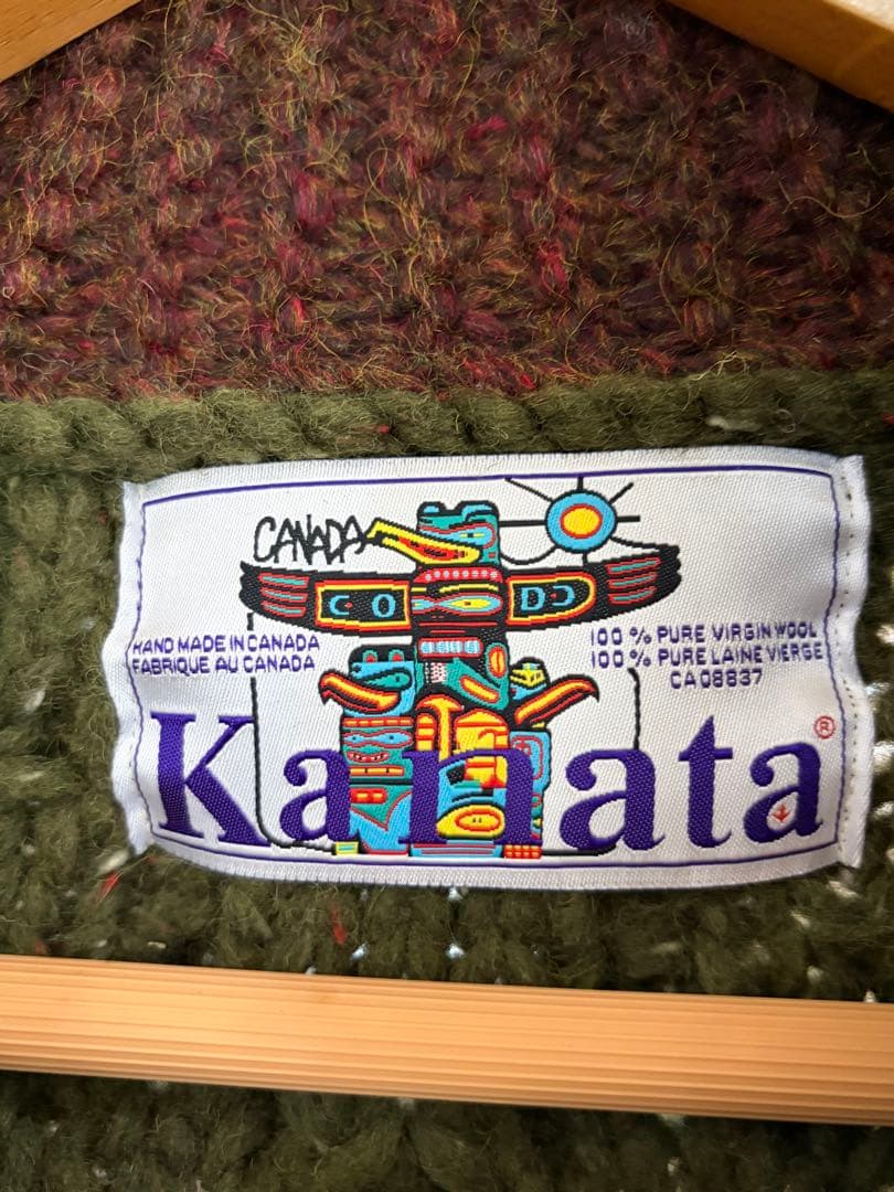 カウチンセーター KANATA ケーブル編みカーディガン ろーぐす - メルカリ