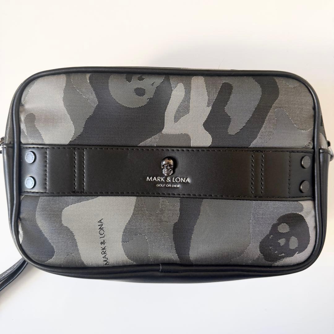 マークアンドロナ カートバッグ カモフラ スカル ナイロン ブラック