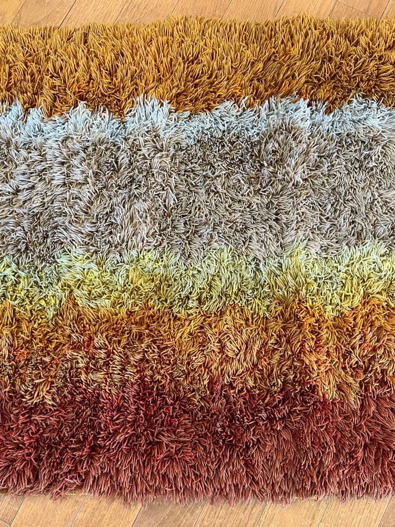 ヴィンテージ ラグマット シャギー ミッドセンチュリー 北欧スタイル