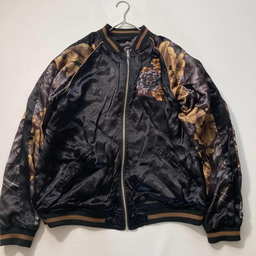 アク様専用】絡繰魂 粋 XLサイズ 八岐大蛇×牡丹 総刺繍 スカジャン 和