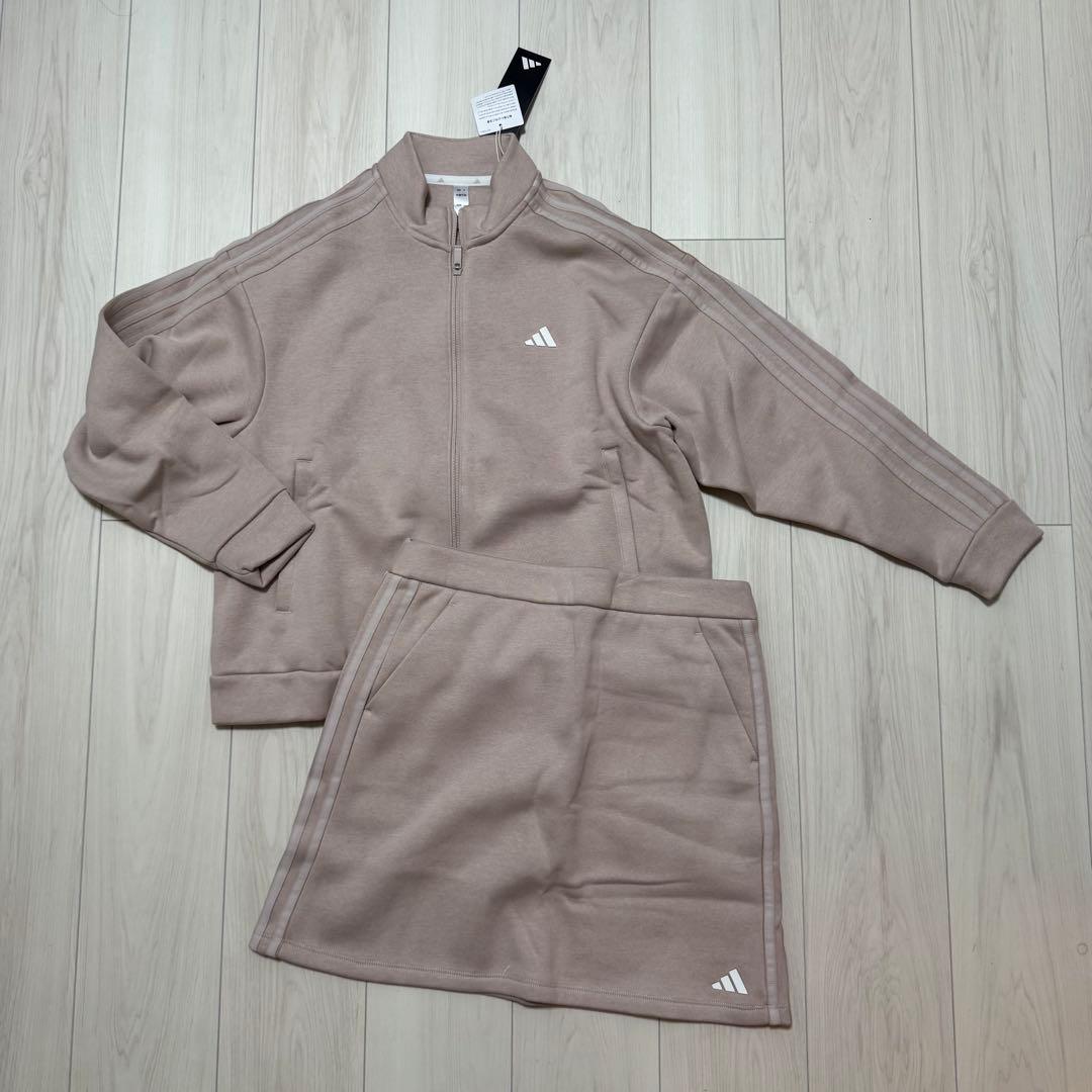 新品 アディダス 長袖　スカート 裏起毛　セットアップ　秋冬　ゴルフウェア adidas（アディダス） 2022年秋冬モデル日本正規品20％OFF スリー