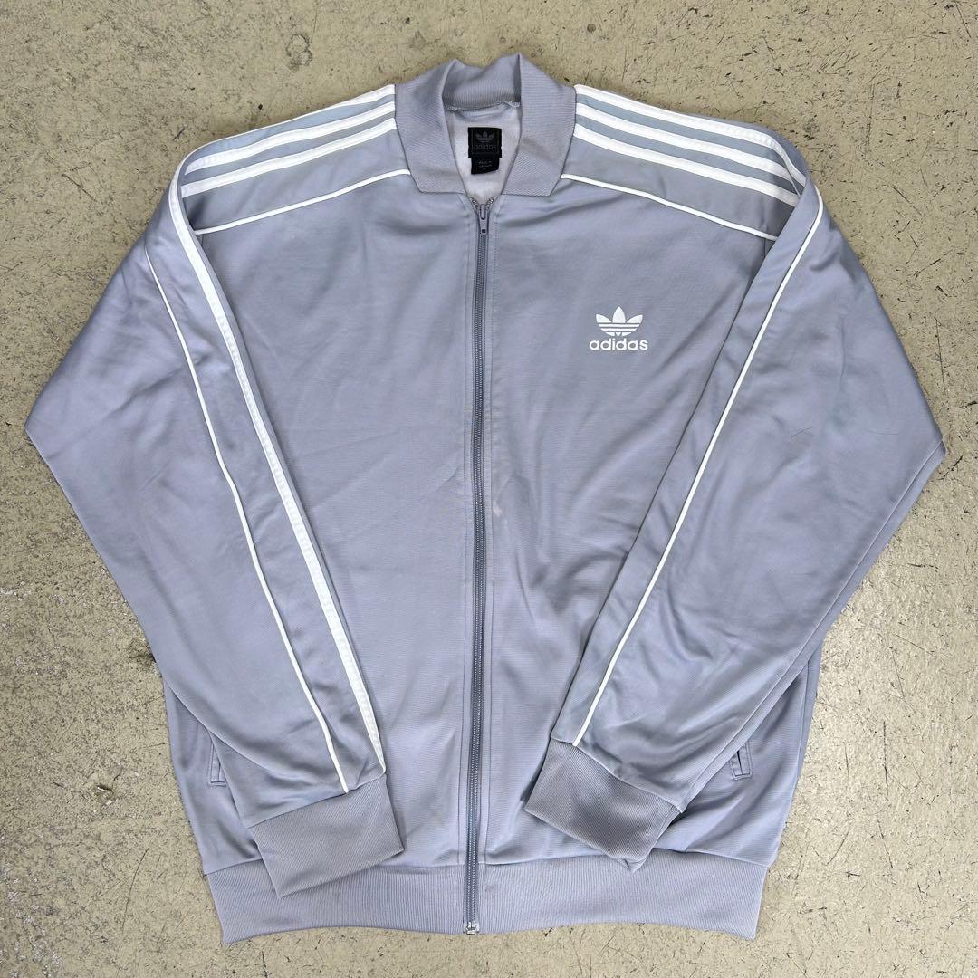 アディダス ジャージ トラック ジャケット トレフォイルロゴ グレー