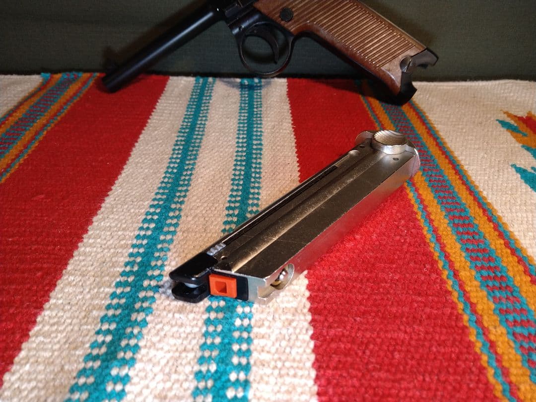 美品ジャンク！マルシン　南部十四年式ガスブロ　８mmBB弾仕様　ガス抜け・漏れ有