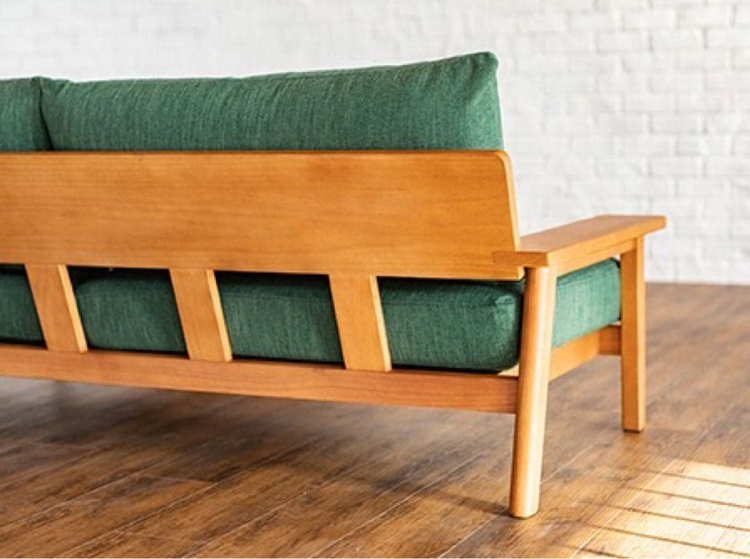 美品・廃盤品】unico KIRP(キルプ) ソファ 3シーター グリーン - メルカリ