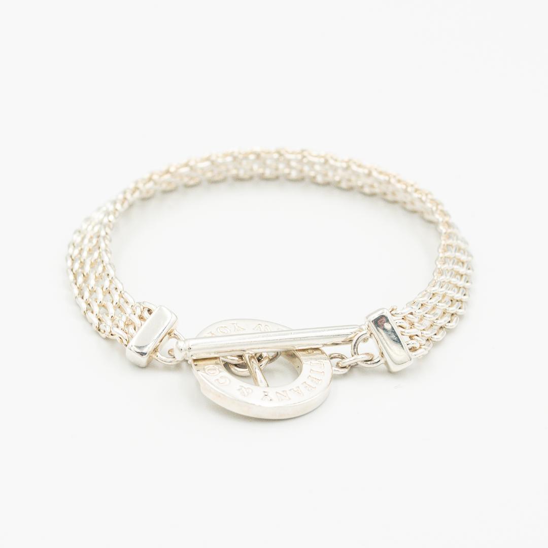 ティファニー メッシュ トグル ブレスレット シルバー 18.5cm