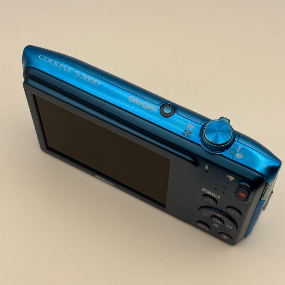 Nikon ニコン COOLPIX S3600 コンデジ ブルー 動作品 訳あり - メルカリ