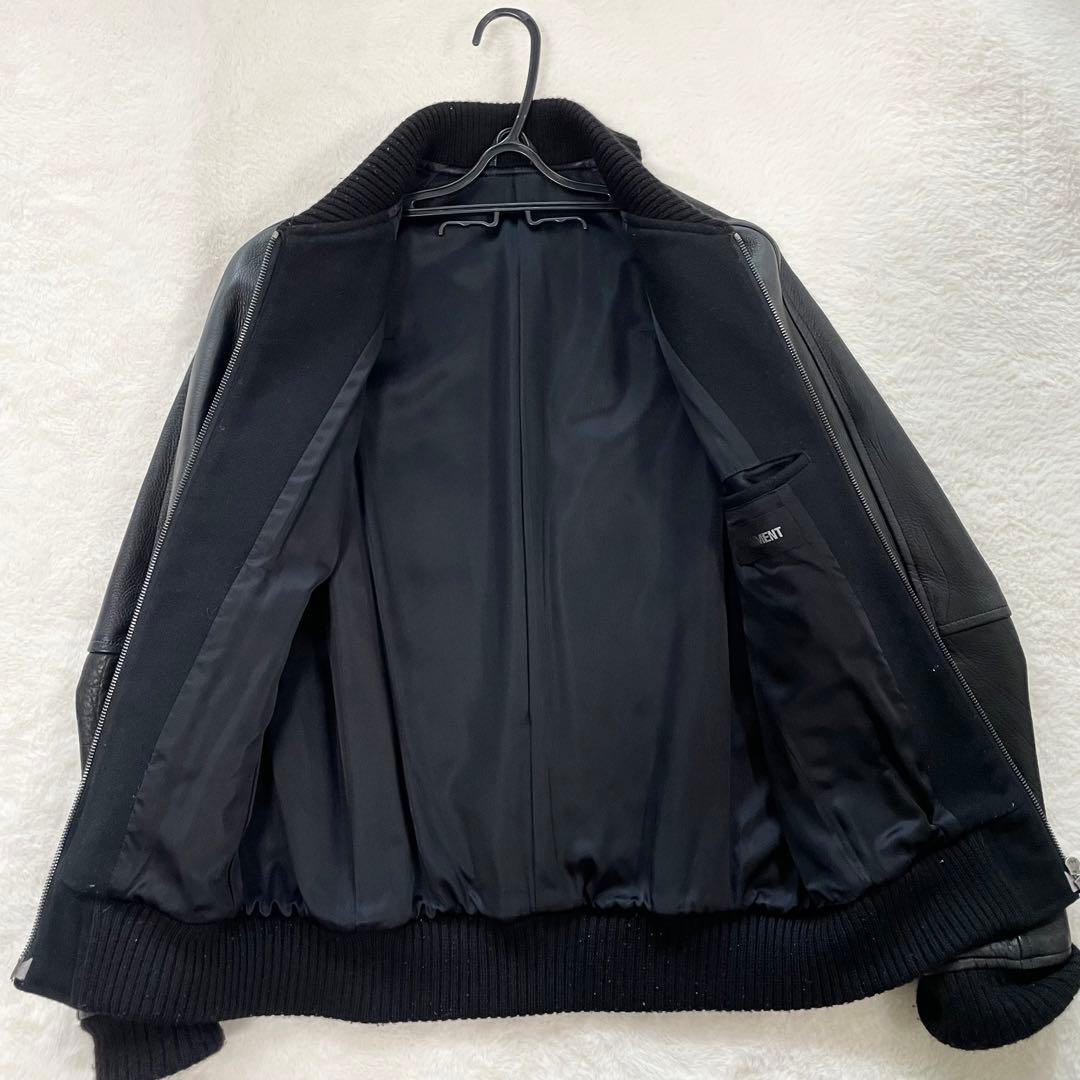 ✨️希少L✨️ATTACHMENT ライダース スタジャン 切り替え レザー