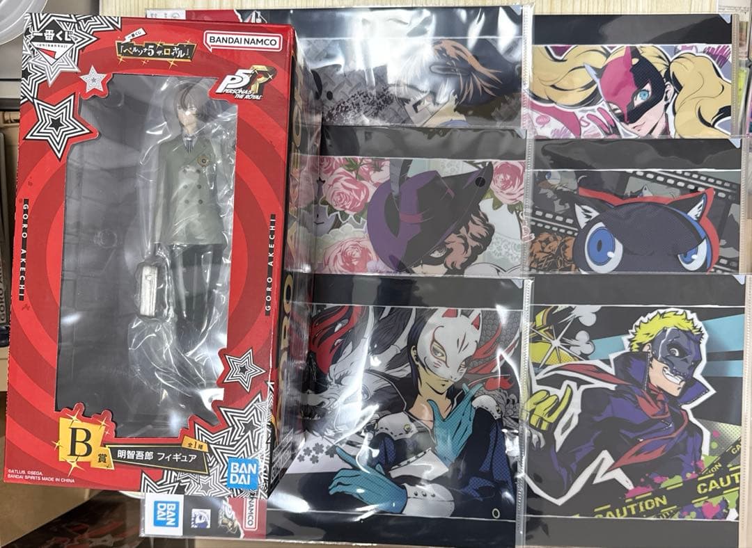 ペルソナ5 一番くじ B賞 明智吾郎 フィギュア 新品未開封 クリアファイル