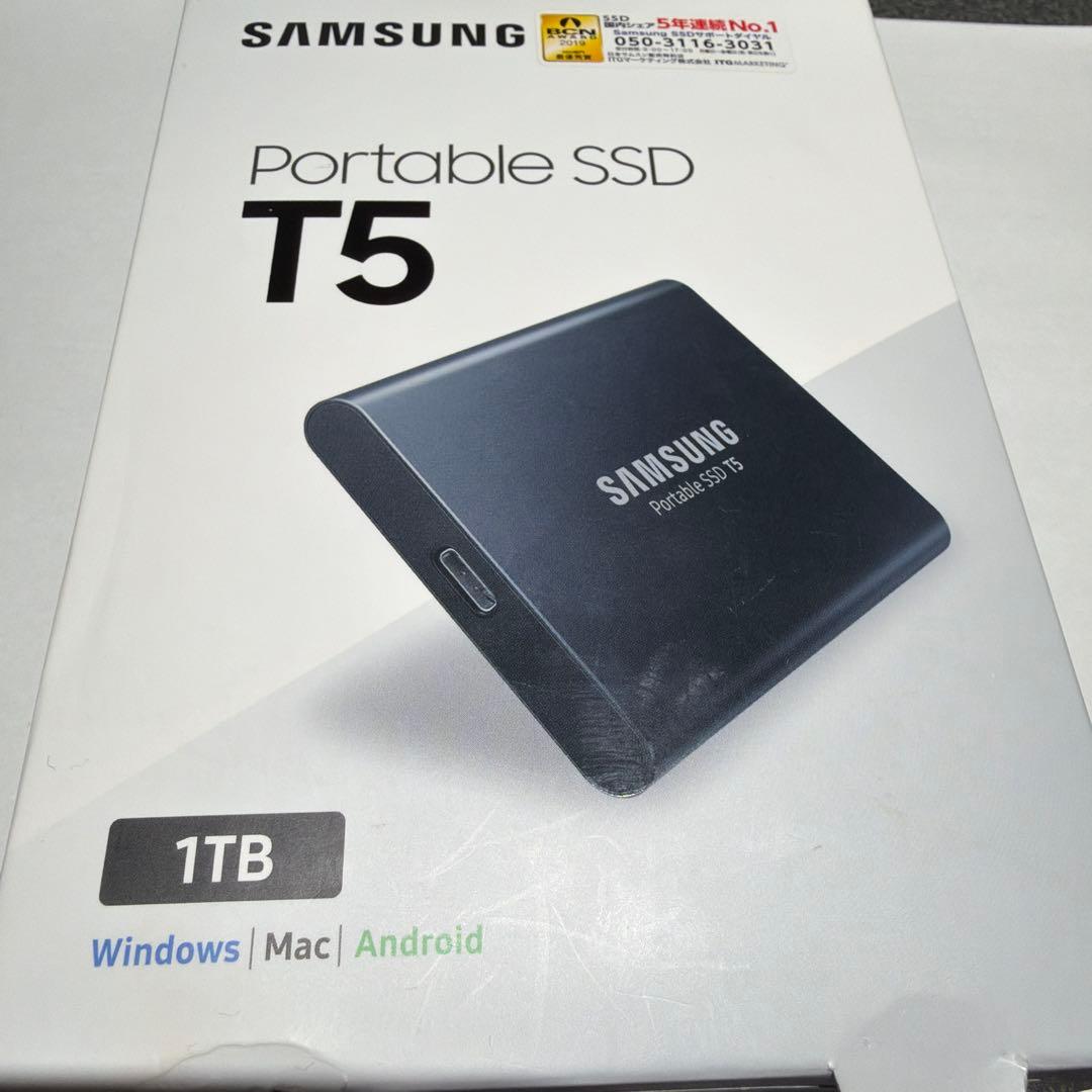 外付けハードディスク・ドライブ Samsung Portable SSD T5 1TB Amazon.co.jp: Samsung 外付けSSD T5 1TB USB3.1 Gen2対応