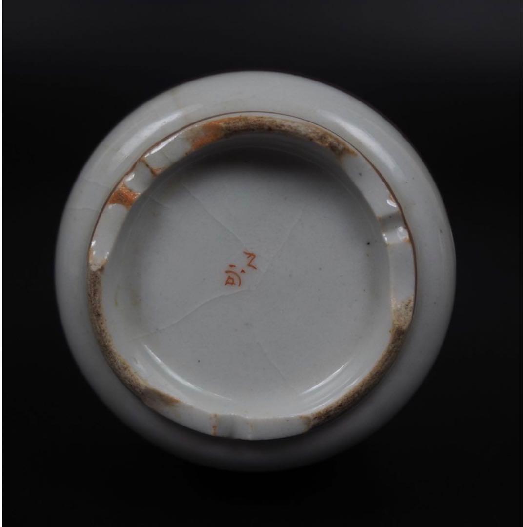 送料無料 明治～大正 古い九谷焼 松鶴梅図徳利一対 本金使用 - メルカリ