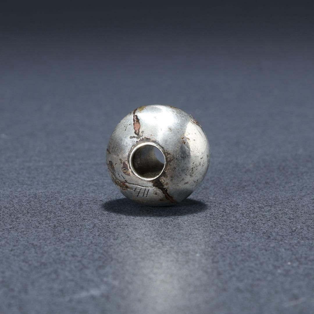 緒締め玉 山水 提げもの 金属 銀 R1650 - メルカリ