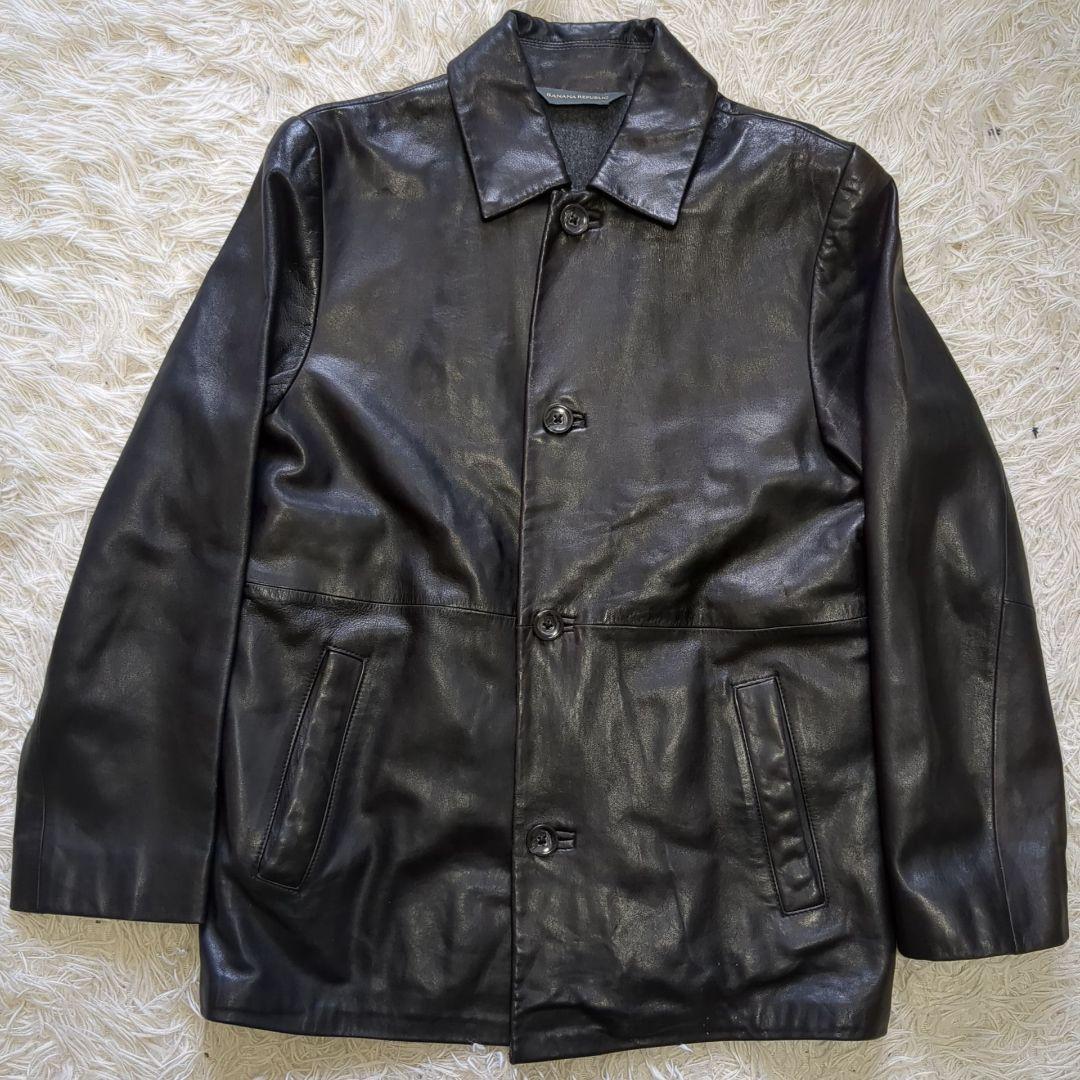 希少　banana Republic レザージャケット　カーコート Banana Republic - M banana republic レザー ジャケット カーコートの