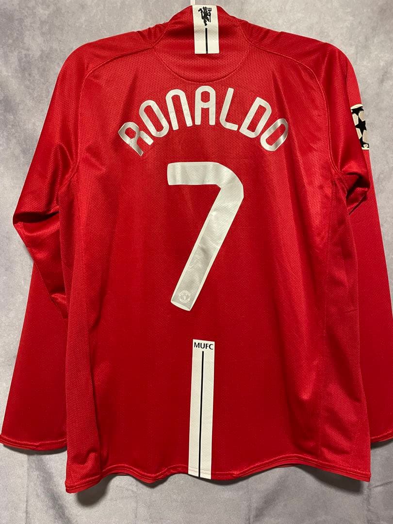 【正規品】ロナウド　マンチェスターユナイテッド　07/08 ホーム長袖レプリカ Lサイズ】07-08 マンチェスターユナイテッド ロナウド ユニフォーム(H