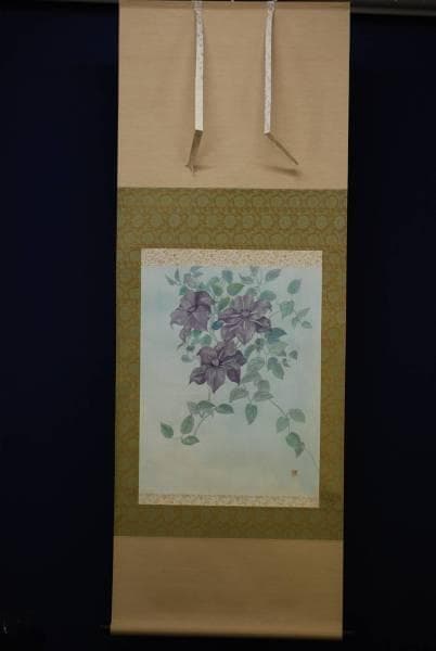 真作/隆子/テッセン図/布袋屋掛軸HC-808