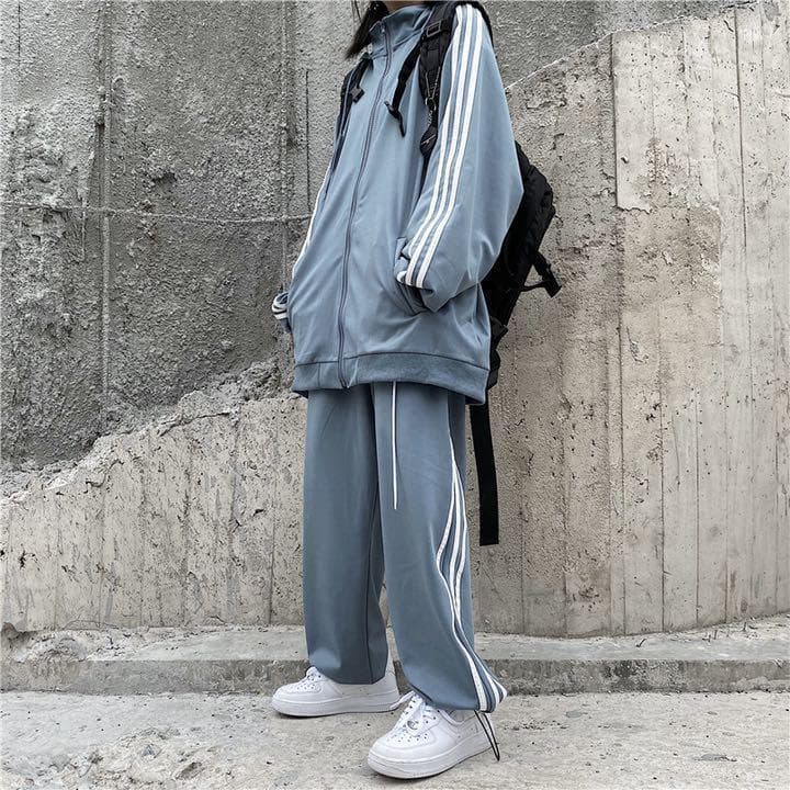 韓国デザイン♡カップルで使える3本ラインジャージ♡ セットアップ