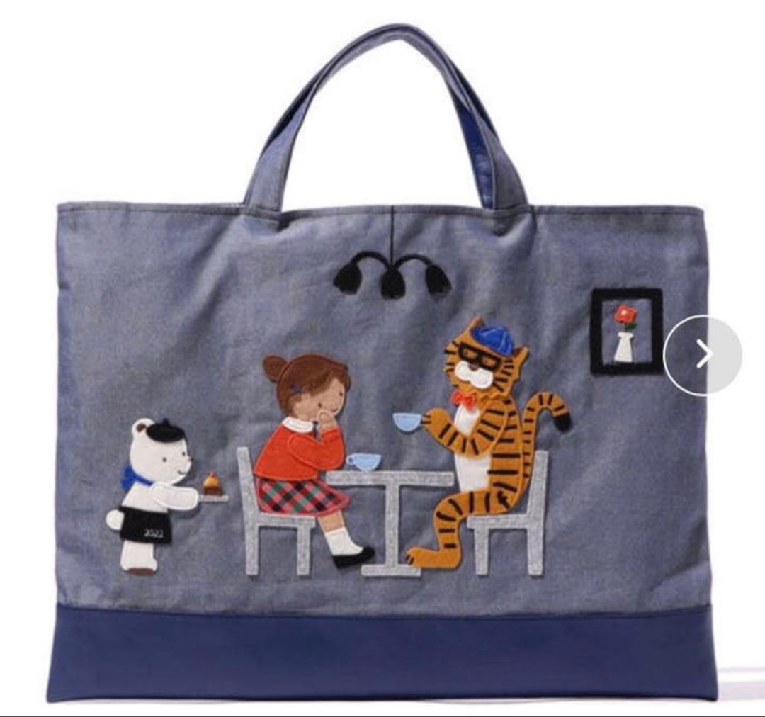 【ファミリア】完売品　familiar beams デニムレッスンバッグ　トラ familiar＞ × ＜BEAMS JAPAN＞ 人気の干支シリーズが今年も登場！2022