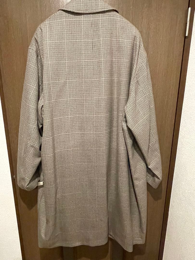 ぴ*ー様 新品☆オーシバル☆ウールチェックバルマカーンコート