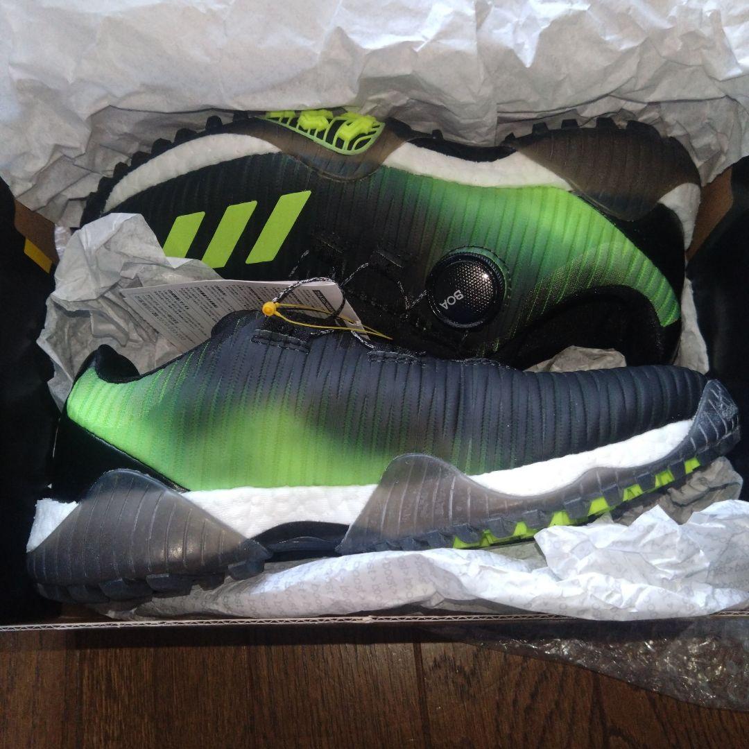 adidas ゴルフシューズ BOA コードカオス　ブラック/グリーン adidas（アディダス） ゴルフシューズ コードカオス 25 ボア ゴルフ