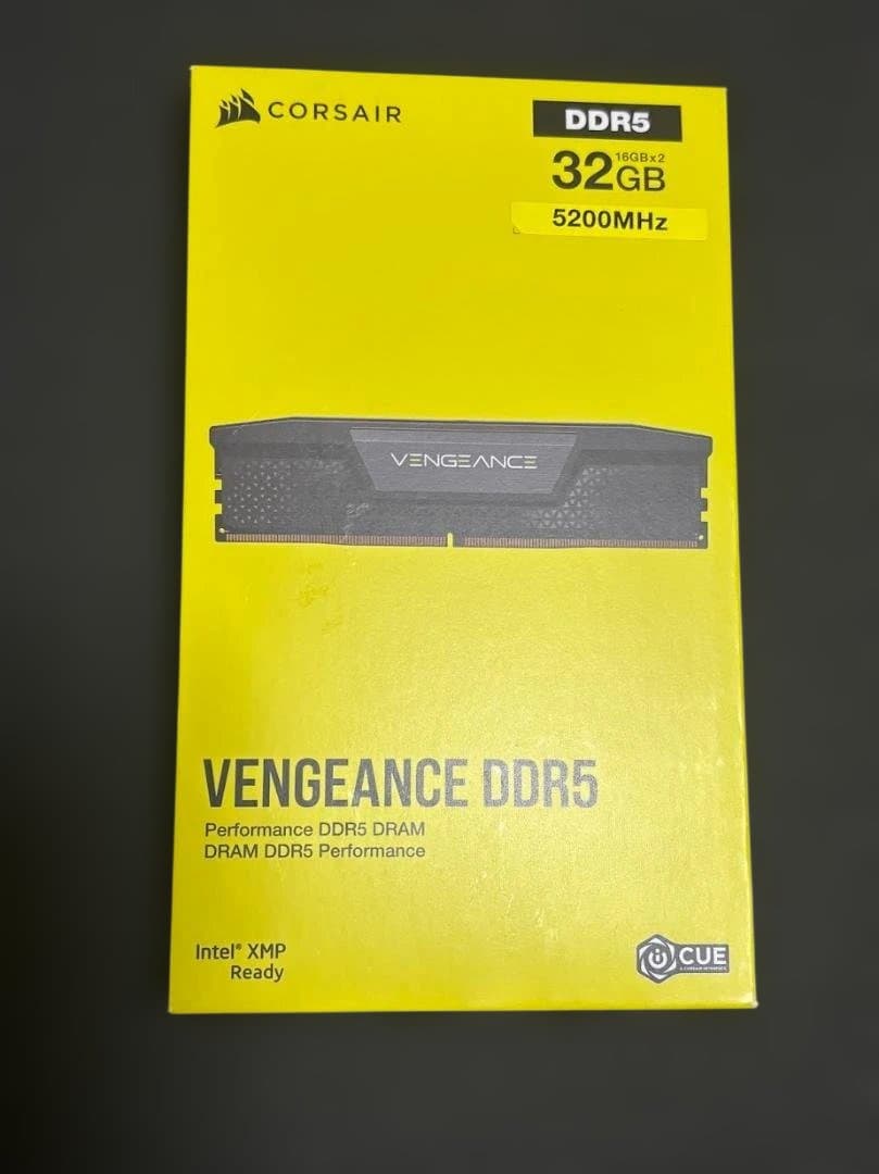 （新品）CORSAIR VENGEANCE DDR5 32GB 5200MHz CORSAIR VENGEANCE DDR5 RAM 32GB (2x16GB) 5200MHz CL40-40-40-77