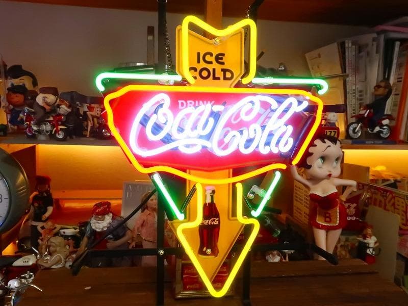 コカコーラ ネオンサイン アロー インテリア ダイナー ガレージ