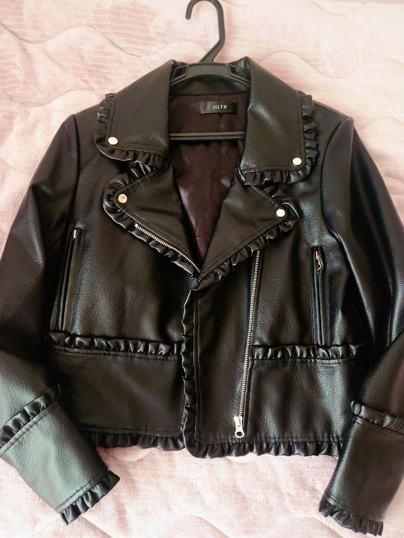 ♡JILTU petit frill leather jacket♡ - メルカリ