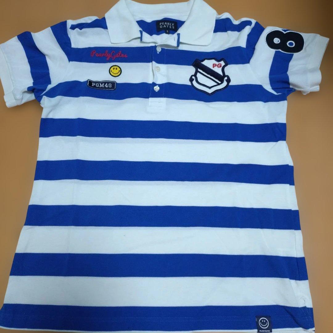Pearly Gates 青白ストライプ ポロシャツ - メルカリ