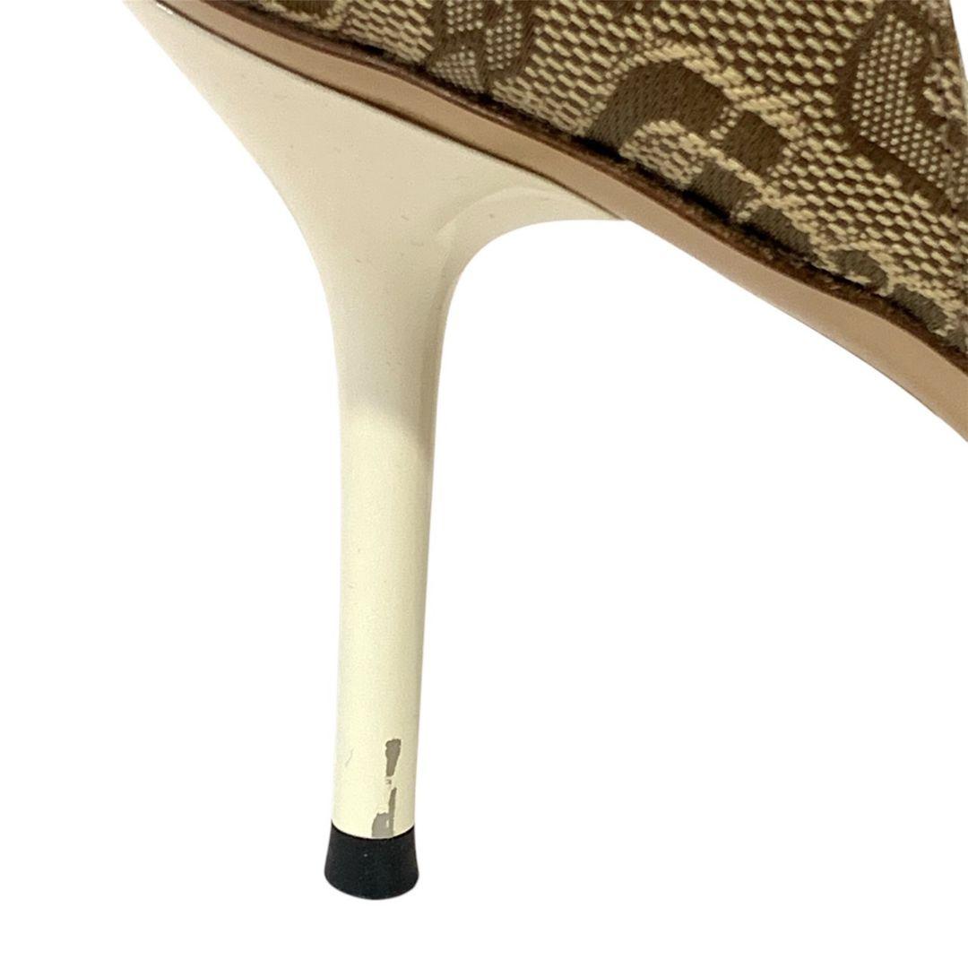 グッチ オープントゥ パンプス 317030 GGキャンバス サイズ35 真贋済