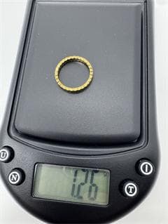 K18ゴールド 波形エッジリング1.26g 9号