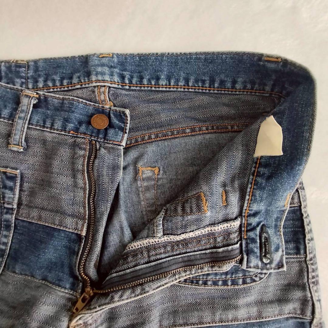 90s 初期 ヒステリックグラマー ツギハギデニム ウミヘビ S フレア y2k