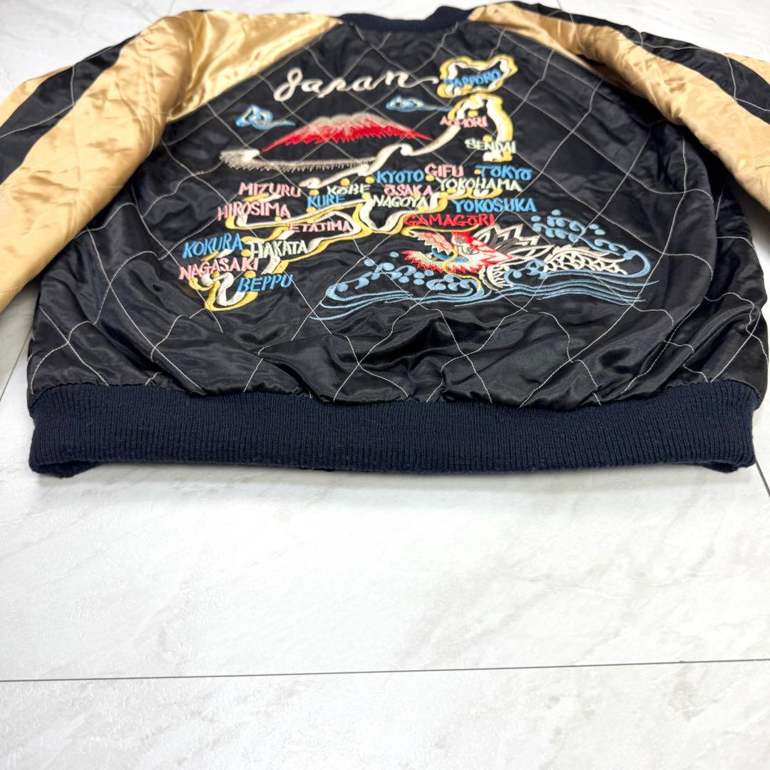 美品 テーラー東洋 別珍 スカジャン ベロア 蛇髑髏 ドクロ 昇龍 M