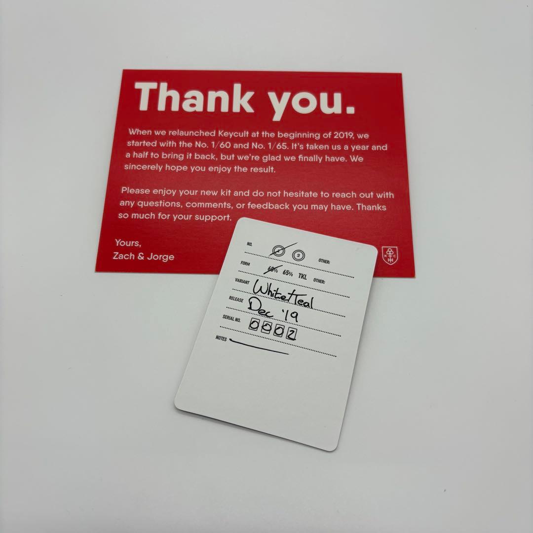 Keycult No.1/60 Rev.1 A-Stock + リストレスト