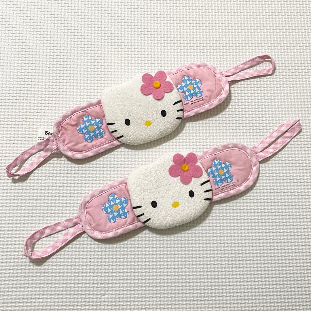 レトロ 1998年 ハローキティ カオハナキティ カーテンホルダーレア