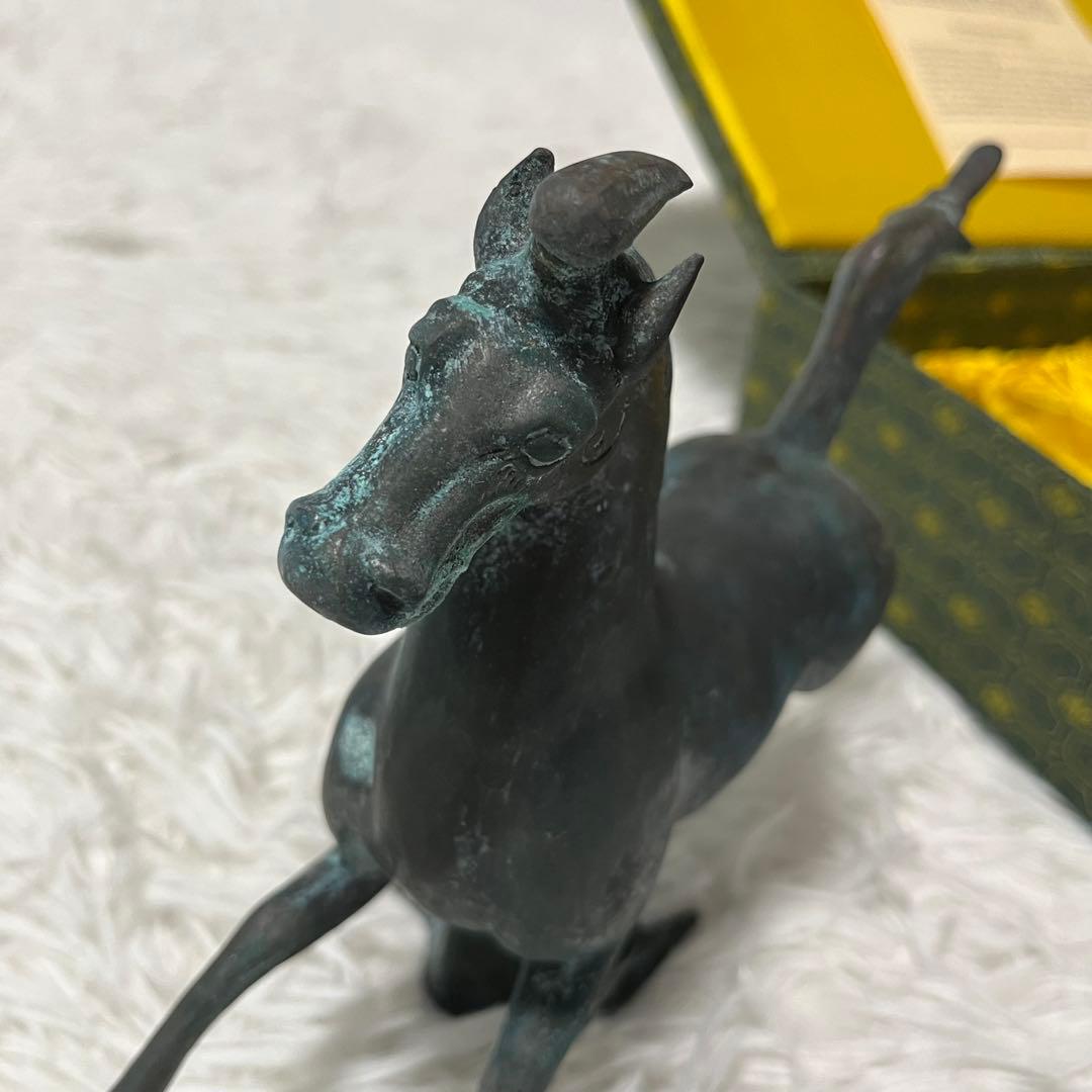 中国青銅器 青銅王朝 馬踏飛燕 馬 置物 オブジェ 馬の置物 - メルカリ