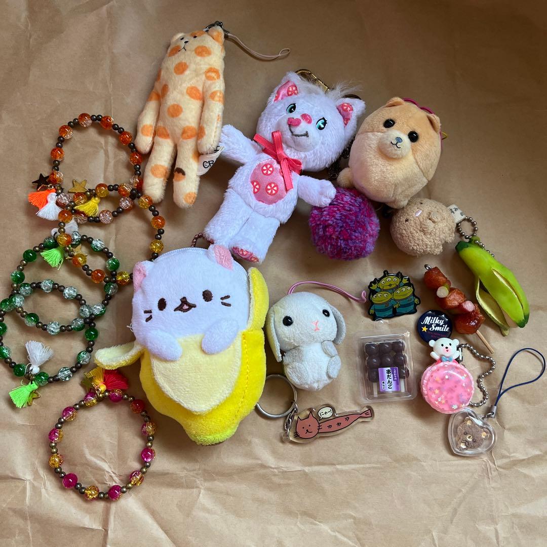 平成レトロ ぬいぐるみ マスコット キーホルダー まとめ売り ばなにゃ